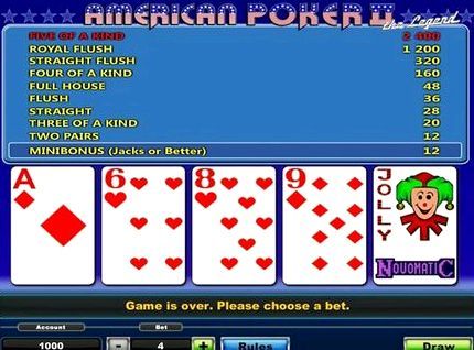 Американский покер 2 играть бесплатно без регистрации