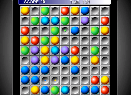 Цветные линии шарики 98 играть онлайн