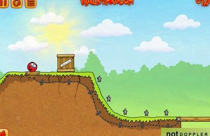 Флеш игра про красный шарик