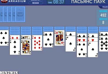 Игры онлайн бесплатно карты пасьянсы паук