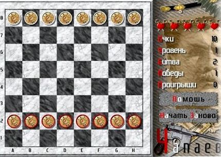 Правила игры в чапаева шашки